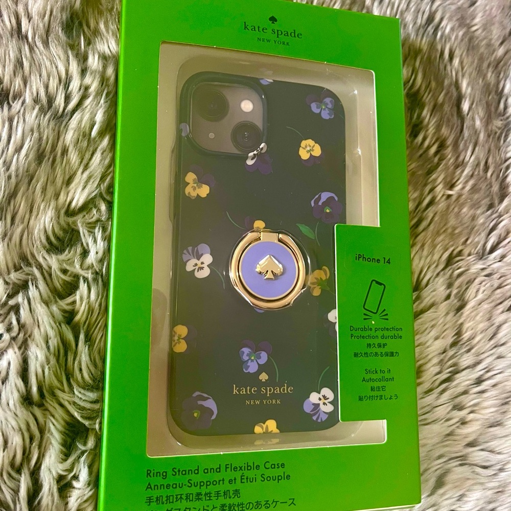 Kate Spade iPhone 14 Flexible Case with Ring Stand